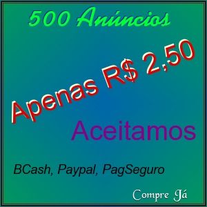 Compre Pacote de 500 Anúncios